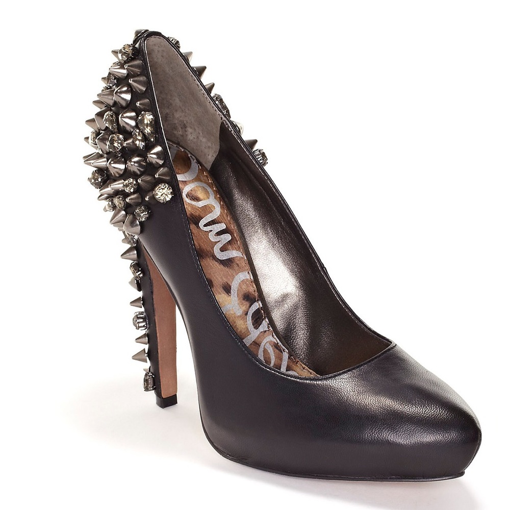 Sam Edelman Roza Spiked Heels, Leather, Size 9 🖤